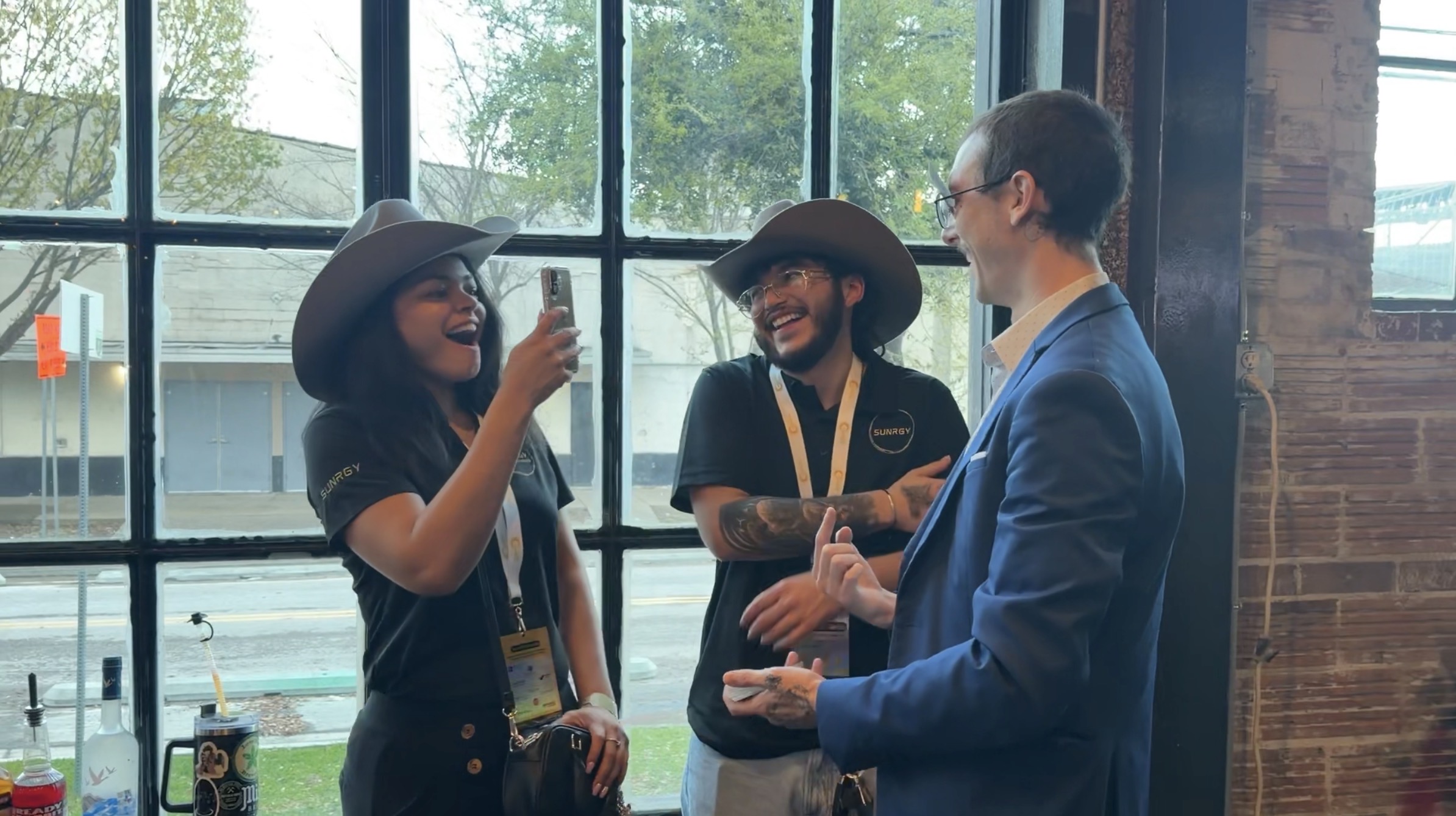 Guest amazement during a corporate magic show
