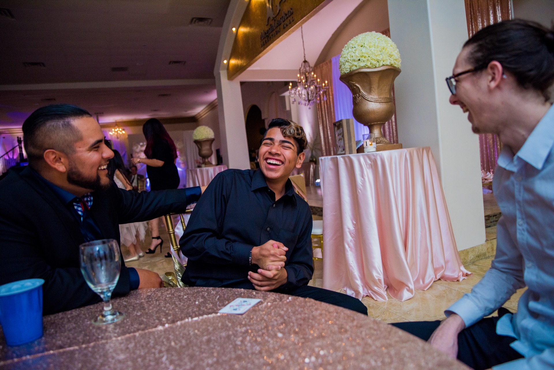 Wedding cocktail hour magic Houston